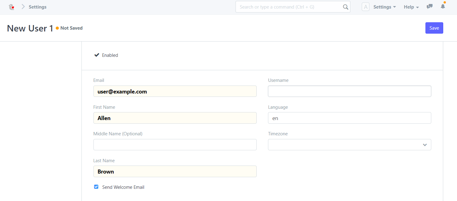Add User Details