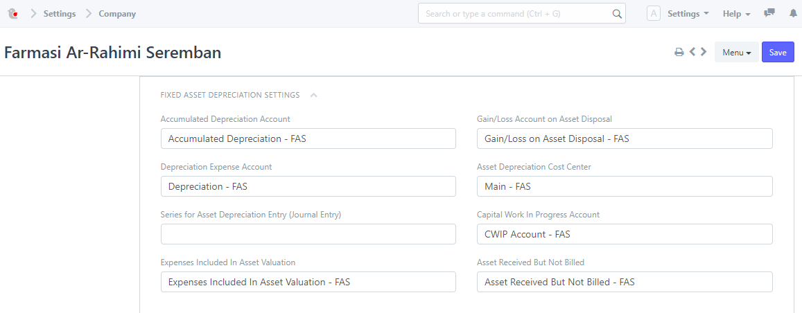 Fixed Asset Depreciation