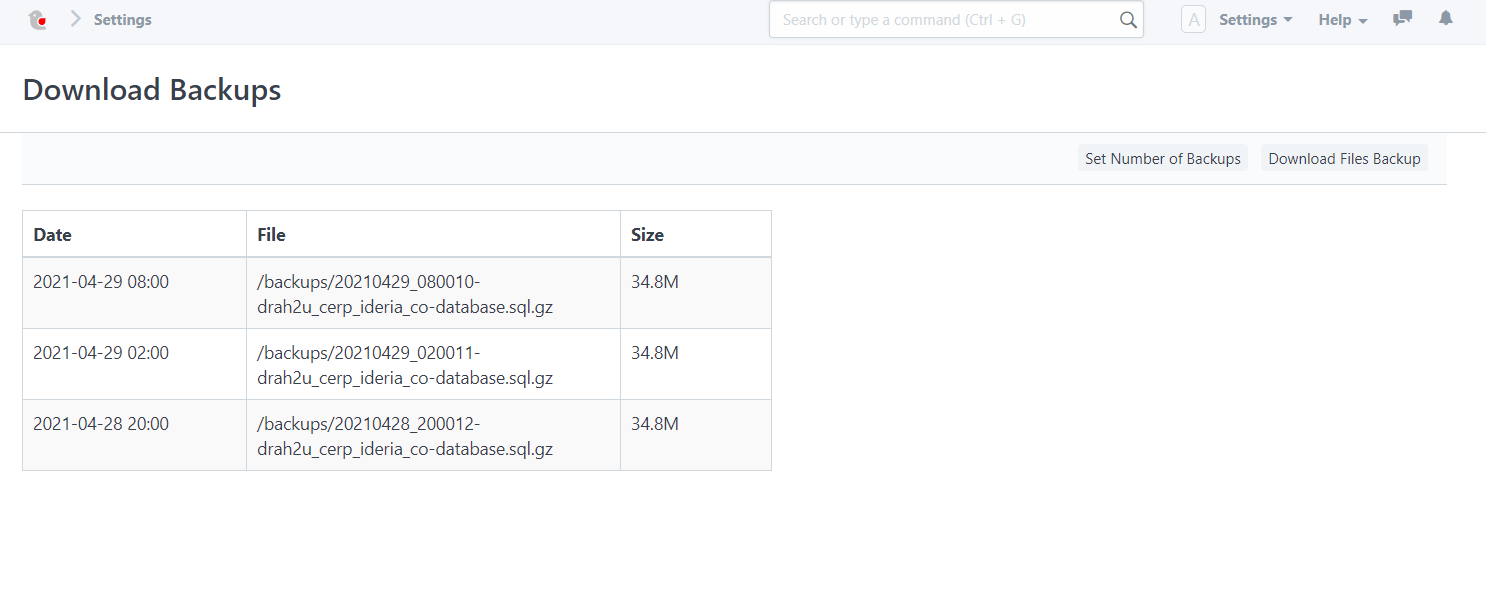 Download Backup