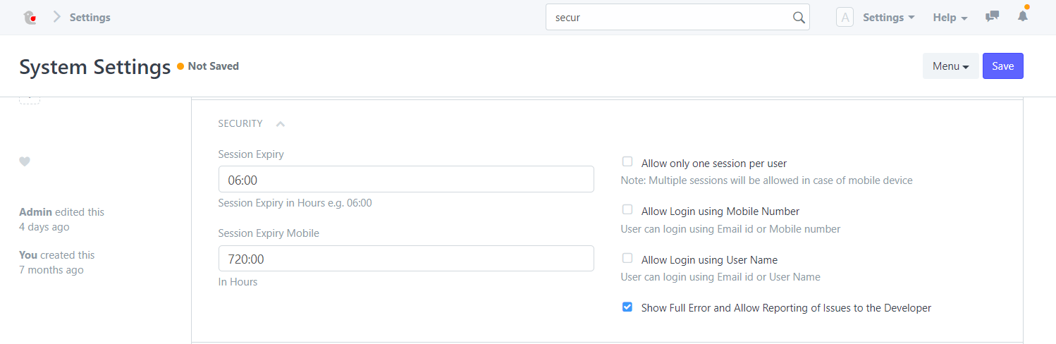 Login Options