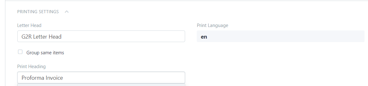 Using a Print Heading